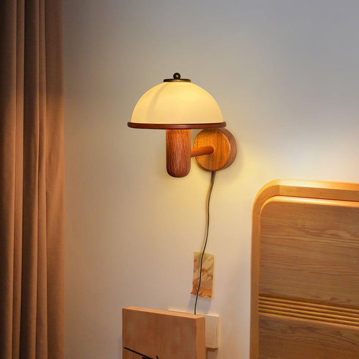Mushroom Wood Wall Lamp - Rustic Lighting | Vinlighting | Vinlighting