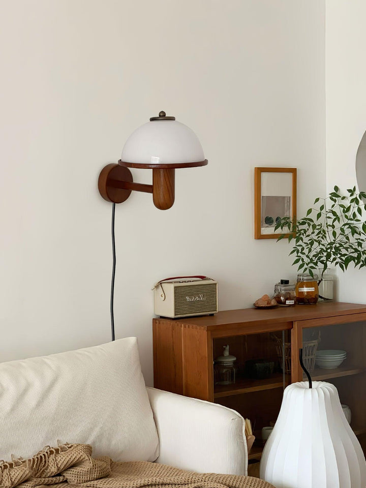 Mushroom Wood Wall Lamp - Rustic Lighting | Vinlighting | Vinlighting