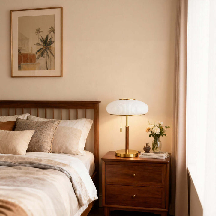 Nalivo Table Lamp – French Retro Glass Lamp