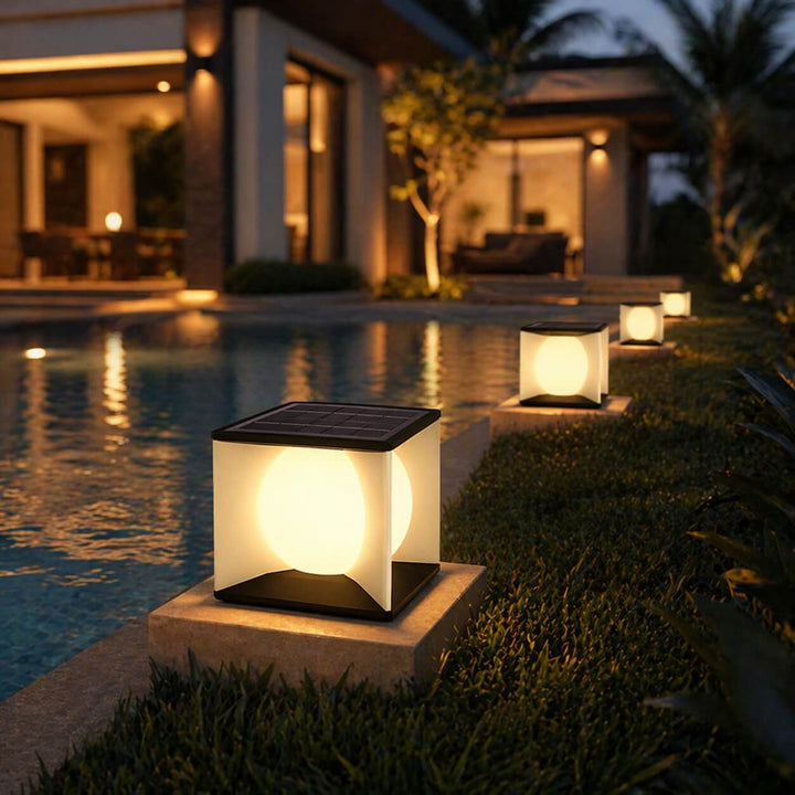 Naviro Outdoor Garden Lamp - Modern Solar Lawn Light