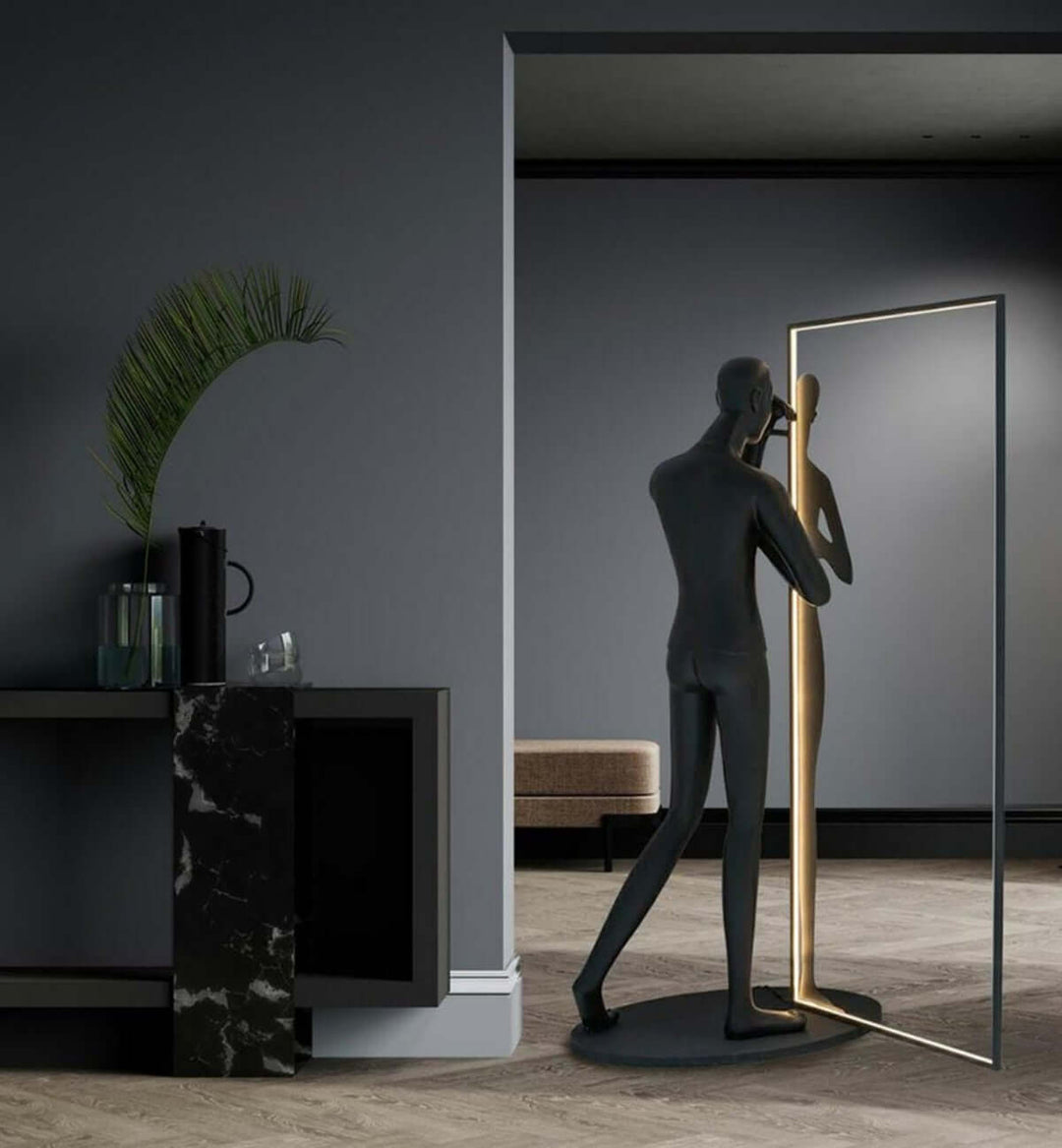 Nayru Sculpture Floor Lamp – Art Deco Sculptural Light