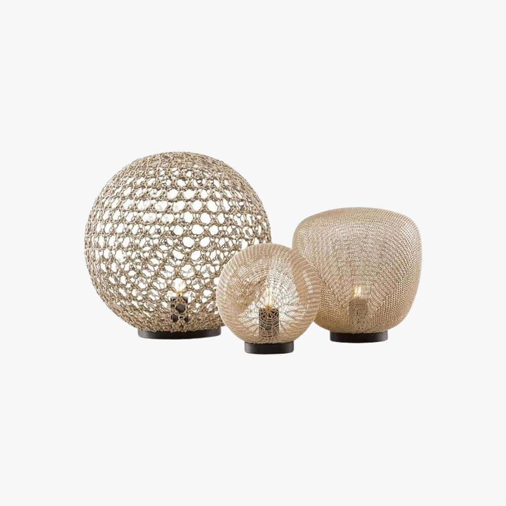 Neravi Outdoor Garden Lamp - Woven Spherical Floor Lamp