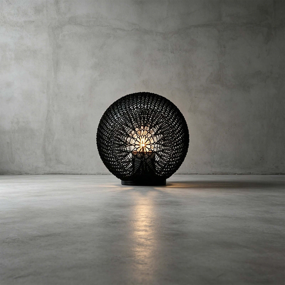 Neravi Outdoor Garden Lamp - Woven Spherical Floor Lamp