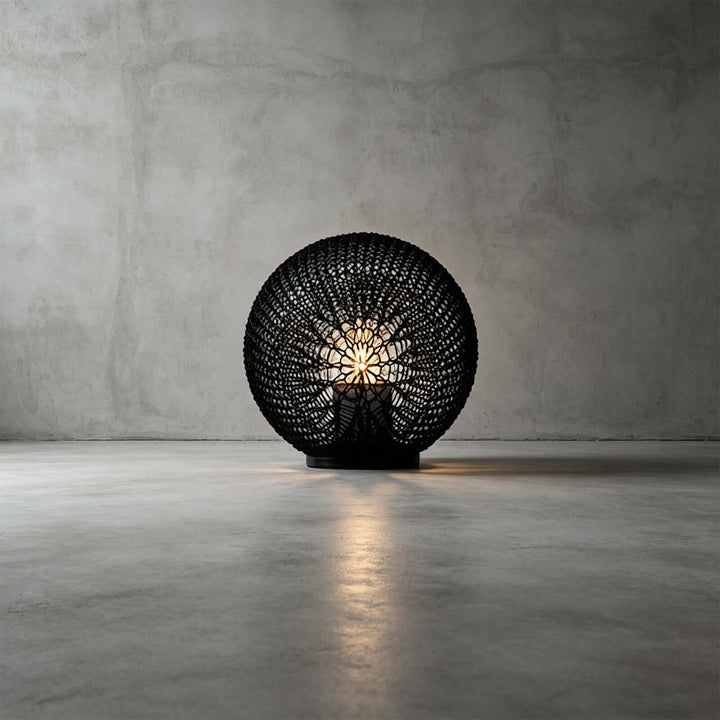 Neravi Outdoor Garden Lamp - Woven Spherical Floor Lamp
