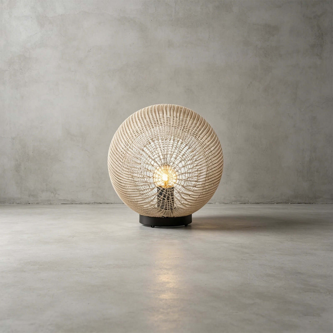 Neravi Outdoor Garden Lamp - Woven Spherical Floor Lamp