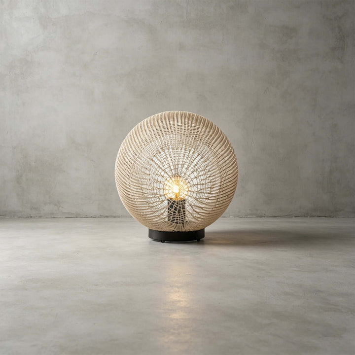 Neravi Outdoor Garden Lamp - Woven Spherical Floor Lamp