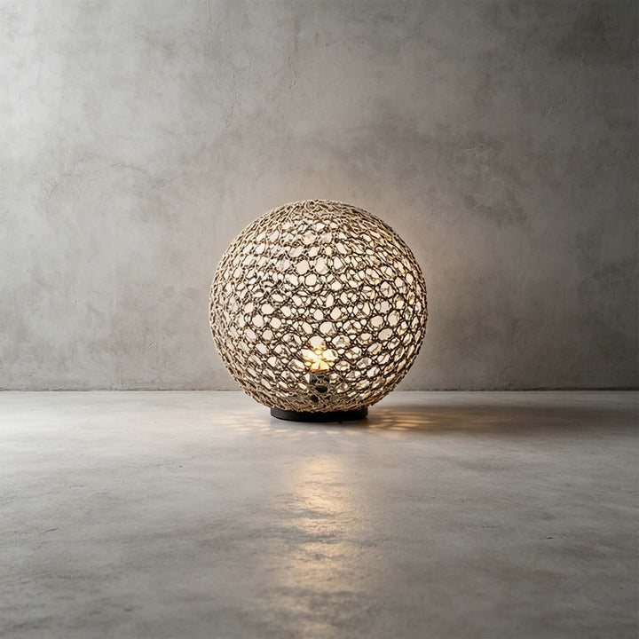 Neravi Outdoor Garden Lamp - Woven Spherical Floor Lamp