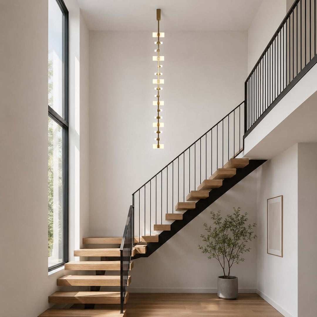 Nerelle Chandelier - Modern Vertical Stairwell Decorative Light | Vinlighting