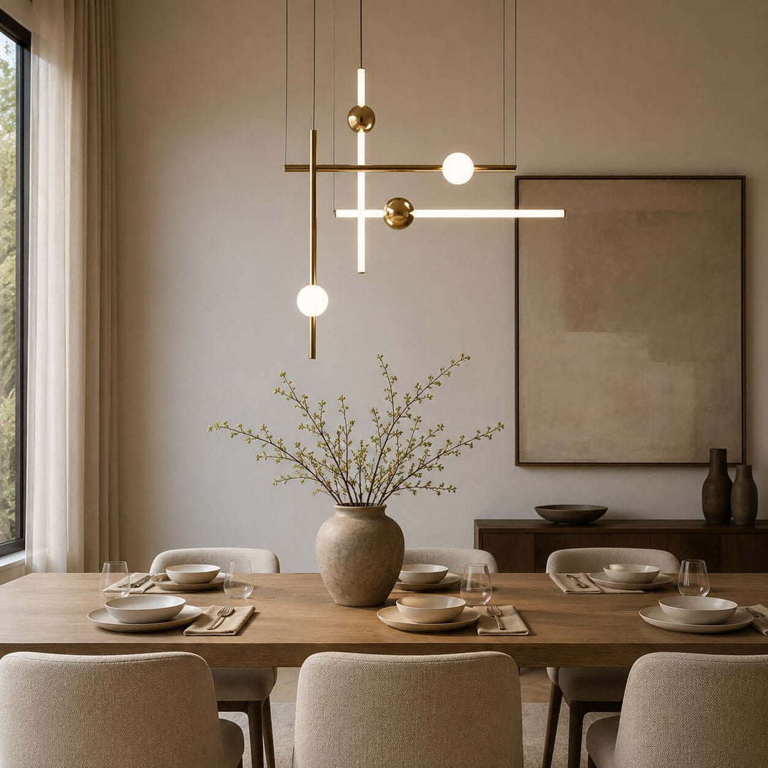 Nivaro Pendant Light - Nordic Linear Glass Decorative Lighting | Vinlighting