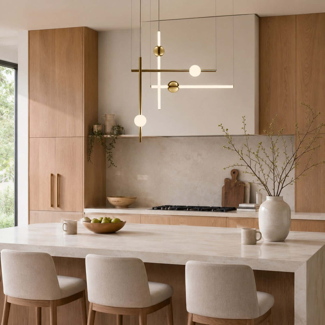 Nivaro Pendant Light - Nordic Linear Glass Decorative Lighting | Vinlighting