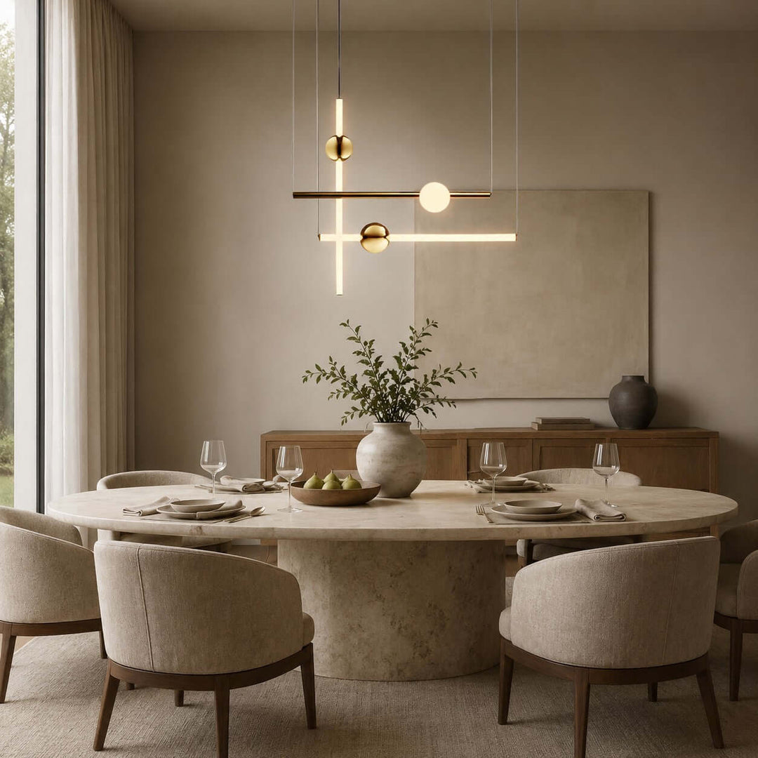 Nivaro Pendant Light - Nordic Linear Glass Decorative Lighting | Vinlighting