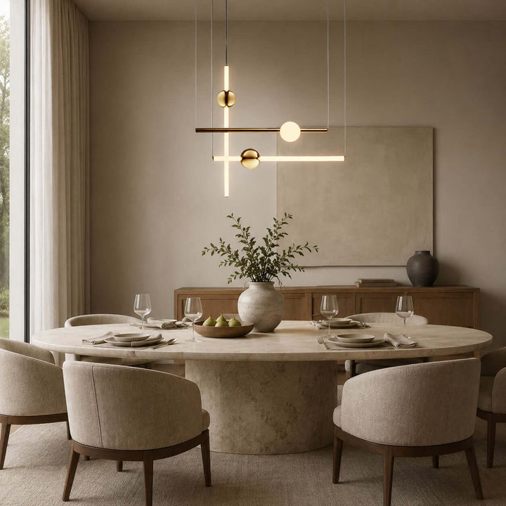 Nivaro Pendant Light - Nordic Linear Glass Decorative Lighting | Vinlighting