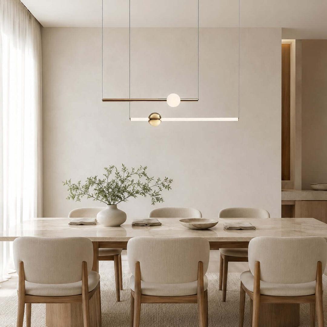 Nivaro Pendant Light - Nordic Linear Glass Decorative Lighting | Vinlighting