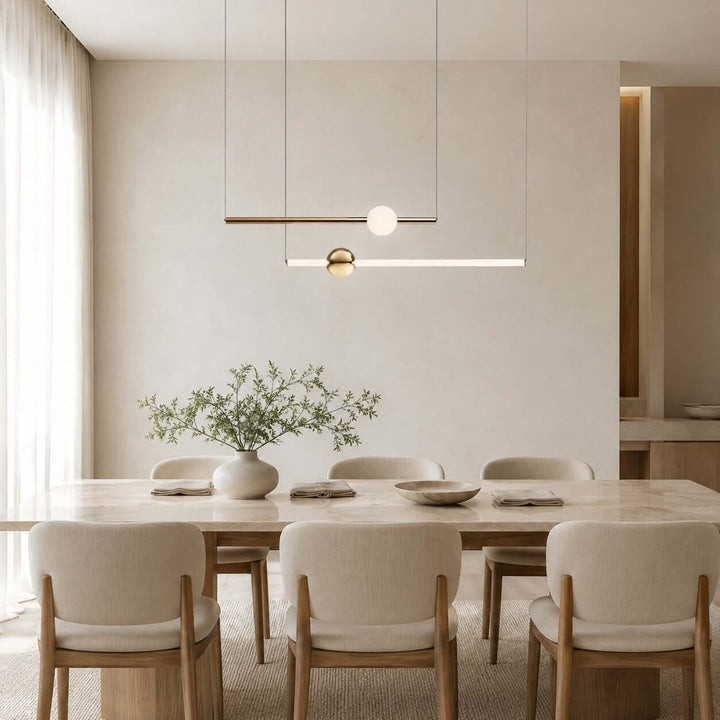 Nivaro Pendant Light - Nordic Linear Glass Decorative Lighting | Vinlighting