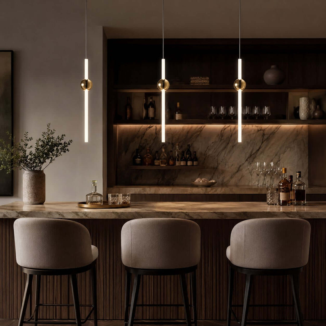 Nivaro Pendant Light - Nordic Linear Glass Decorative Lighting | Vinlighting