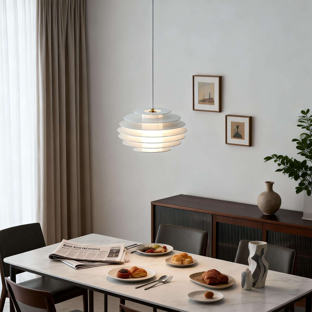 Nivro Pendant Light – Modern Cream Minimalist Acrylic Light