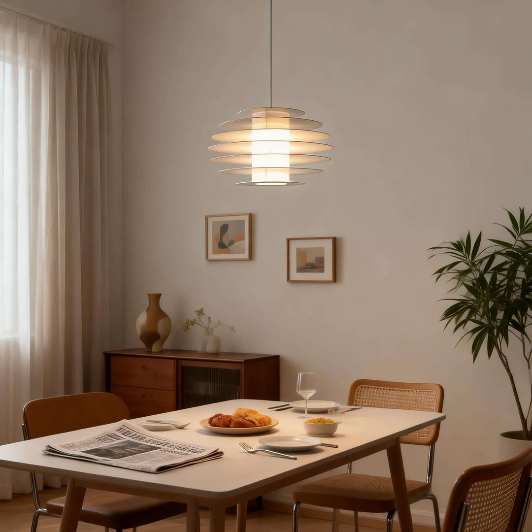 Nivro Pendant Light – Modern Cream Minimalist Acrylic Light