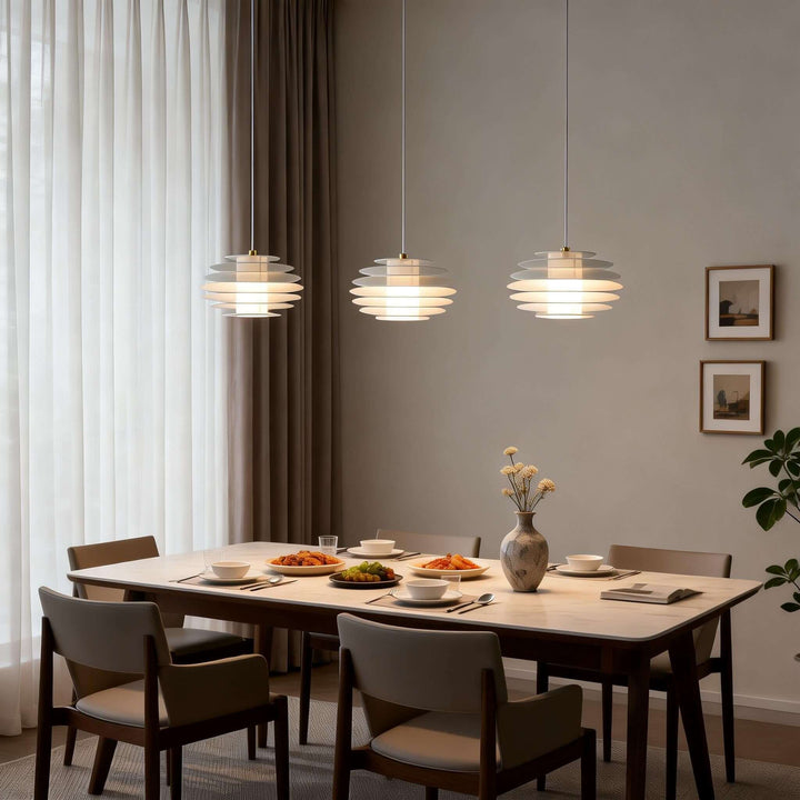 Nivro Pendant Light – Modern Cream Minimalist Acrylic Light