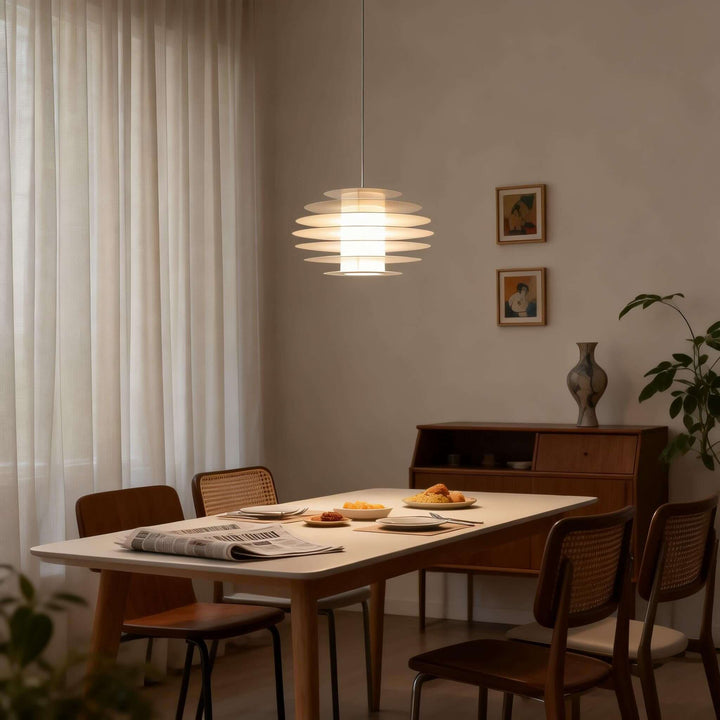 Nivro Pendant Light – Modern Cream Minimalist Acrylic Light
