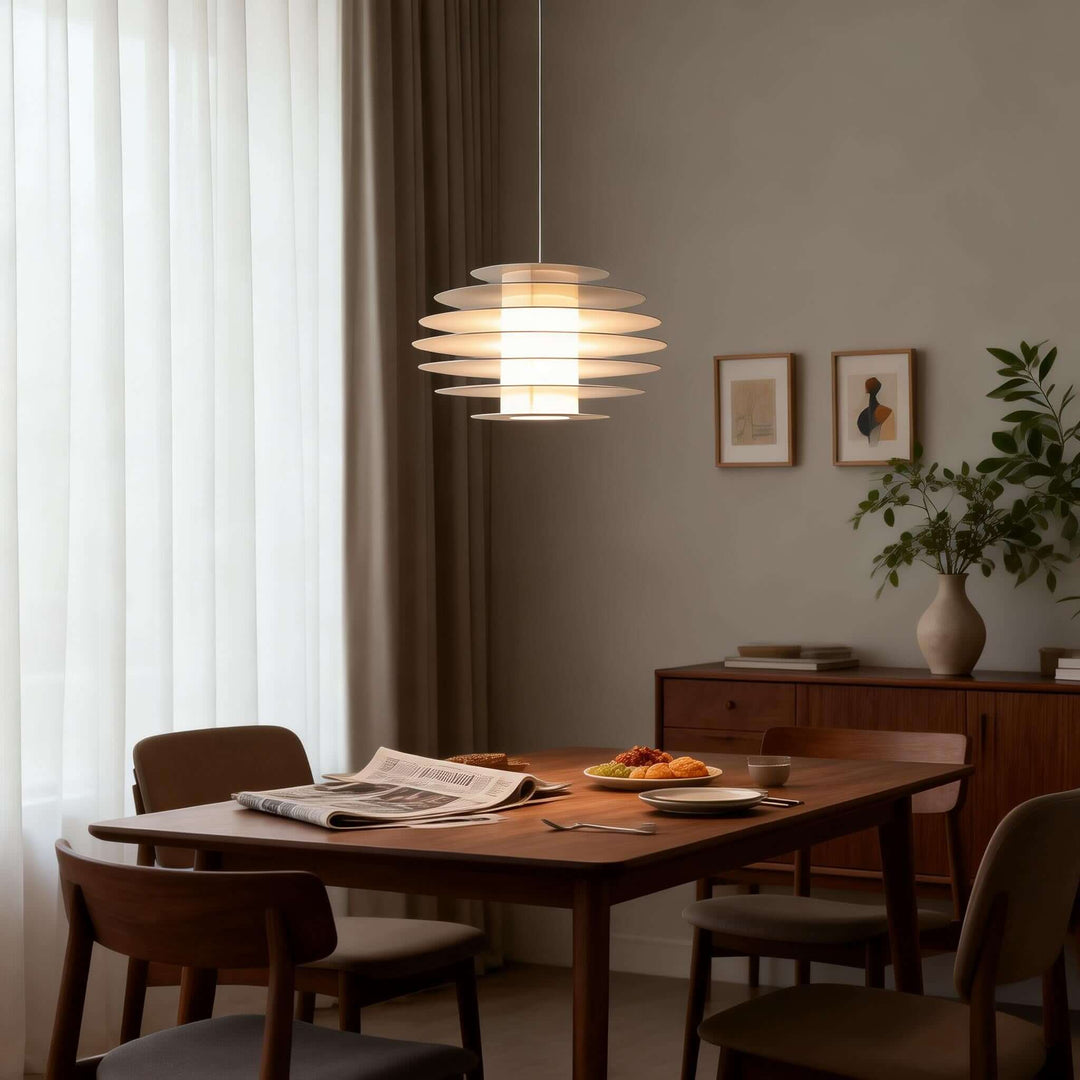 Nivro Pendant Light – Modern Cream Minimalist Acrylic Light