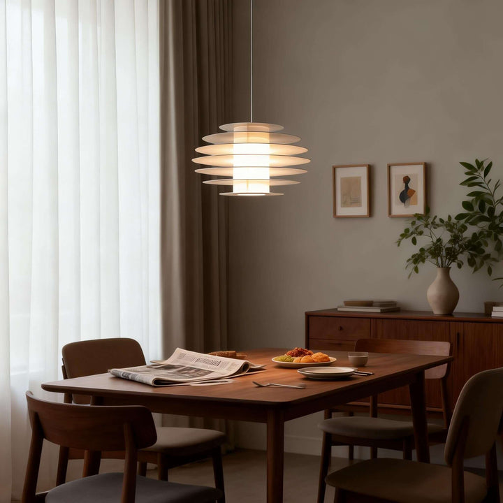 Nivro Pendant Light – Modern Cream Minimalist Acrylic Light