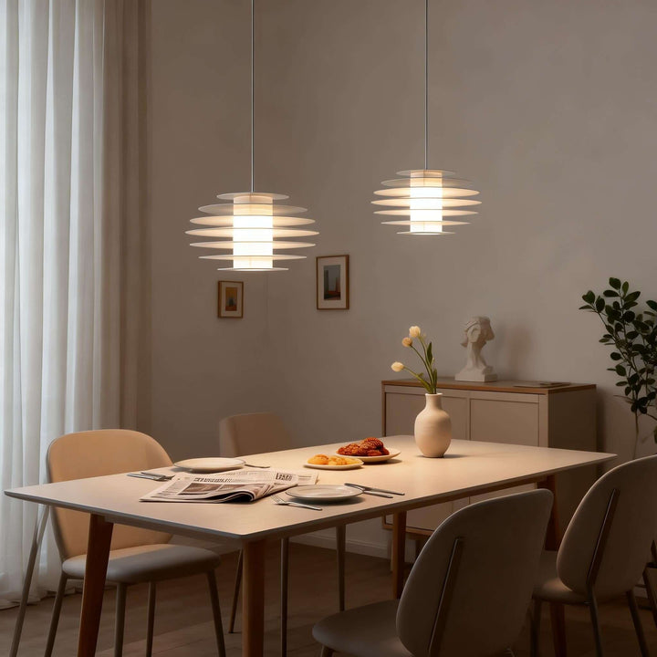 Nivro Pendant Light – Modern Cream Minimalist Acrylic Light