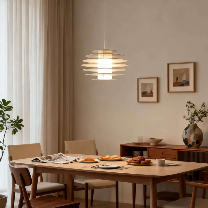 Nivro Pendant Light – Modern Cream Minimalist Acrylic Light