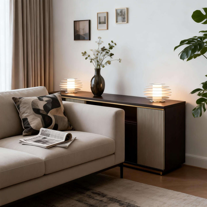 Nivro Table Lamp – Modern Cream Minimalist Acrylic Lamp