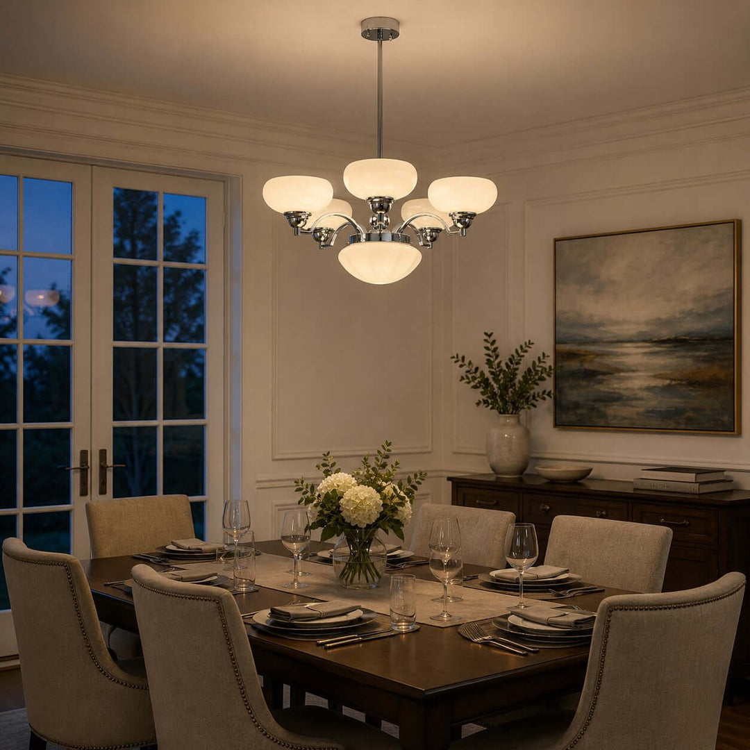 Noralis Vintage Glass Chandelier for Dining Room and Living Rooms | Vinlighting