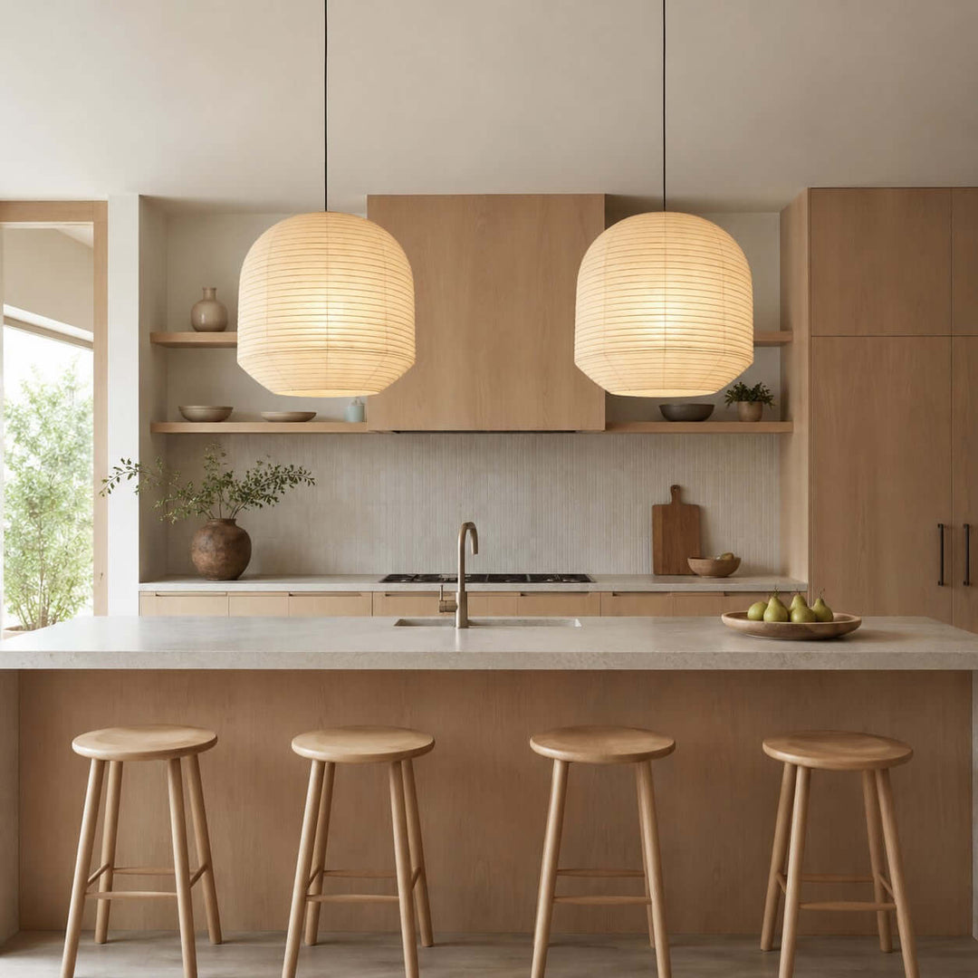 Noremi Pendant Light - Japanese Paper Pendant Light for Dining Table