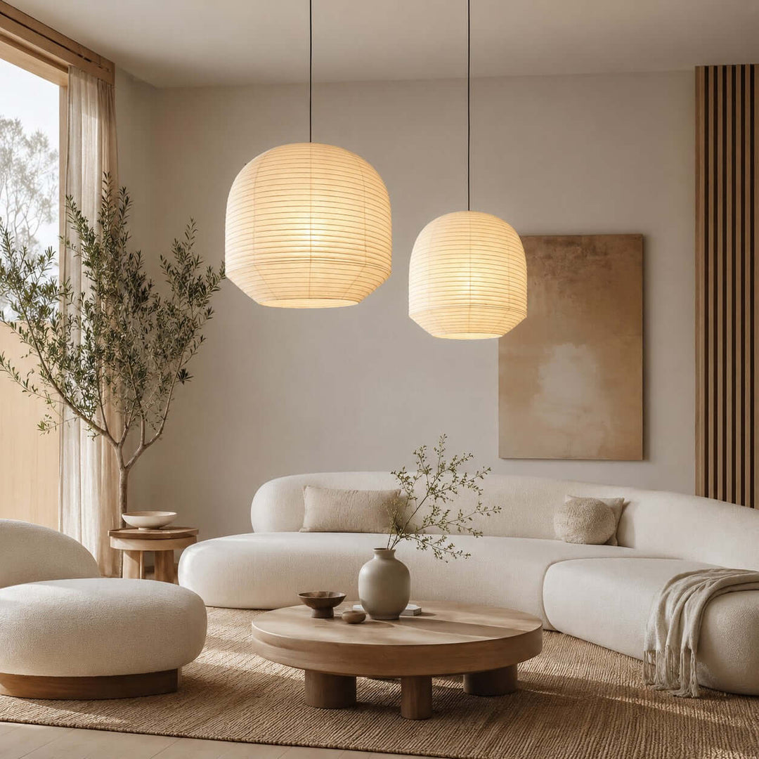 Noremi Pendant Light - Japanese Paper Pendant Light for Dining Table