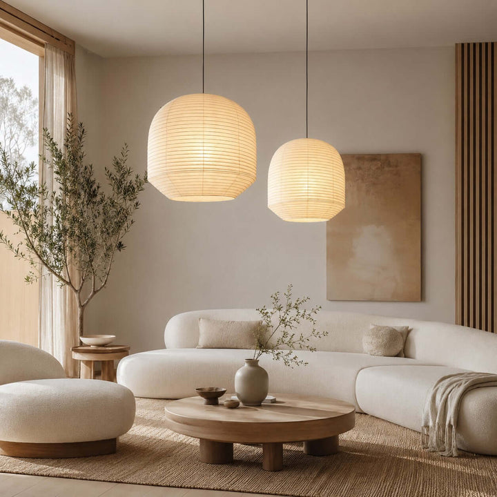 Noremi Pendant Light - Japanese Paper Pendant Light for Dining Table