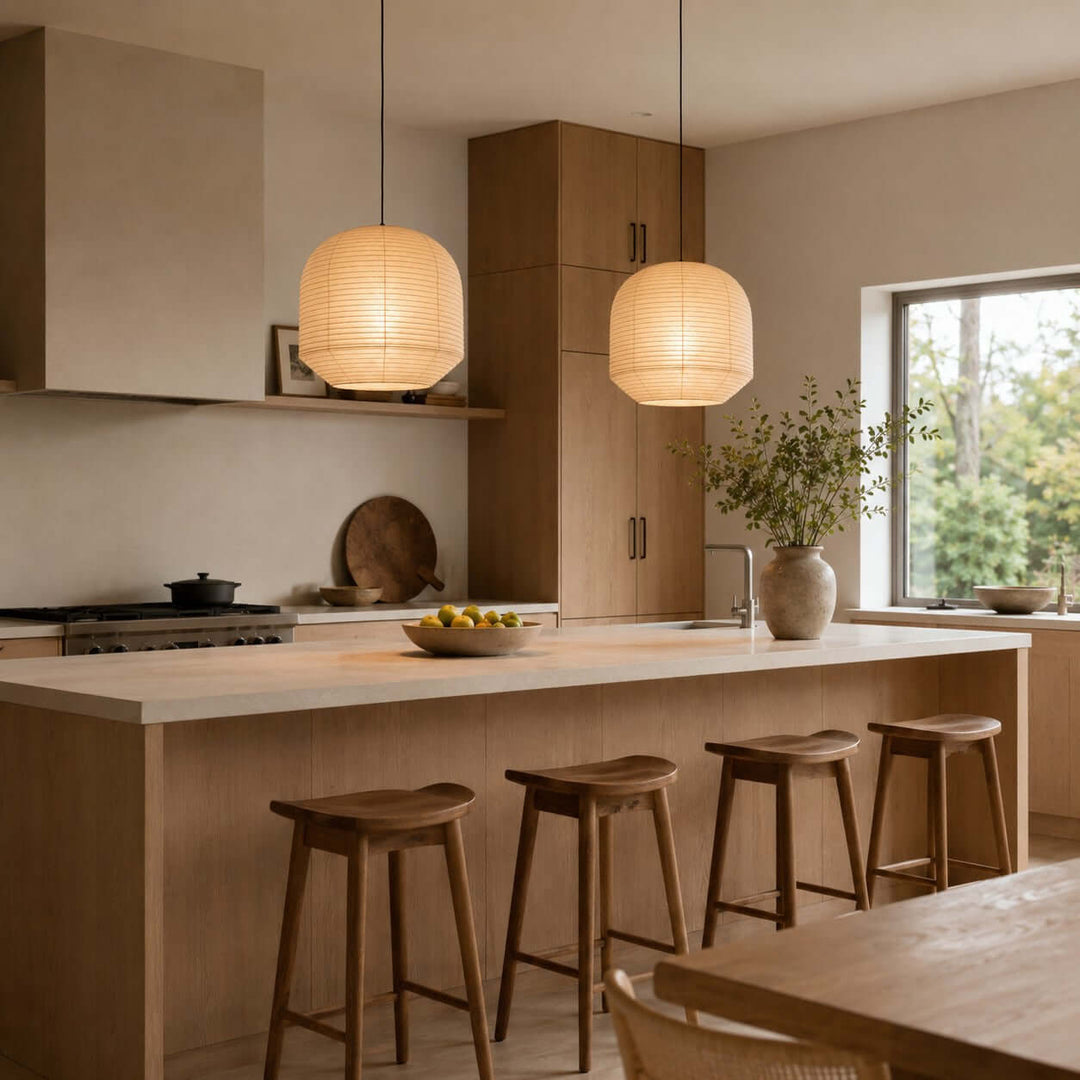 Noremi Pendant Light - Japanese Paper Pendant Light for Dining Table