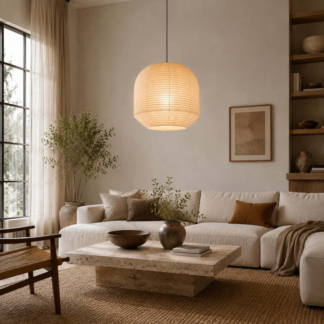 Noremi Pendant Light - Japanese Paper Pendant Light for Dining Table