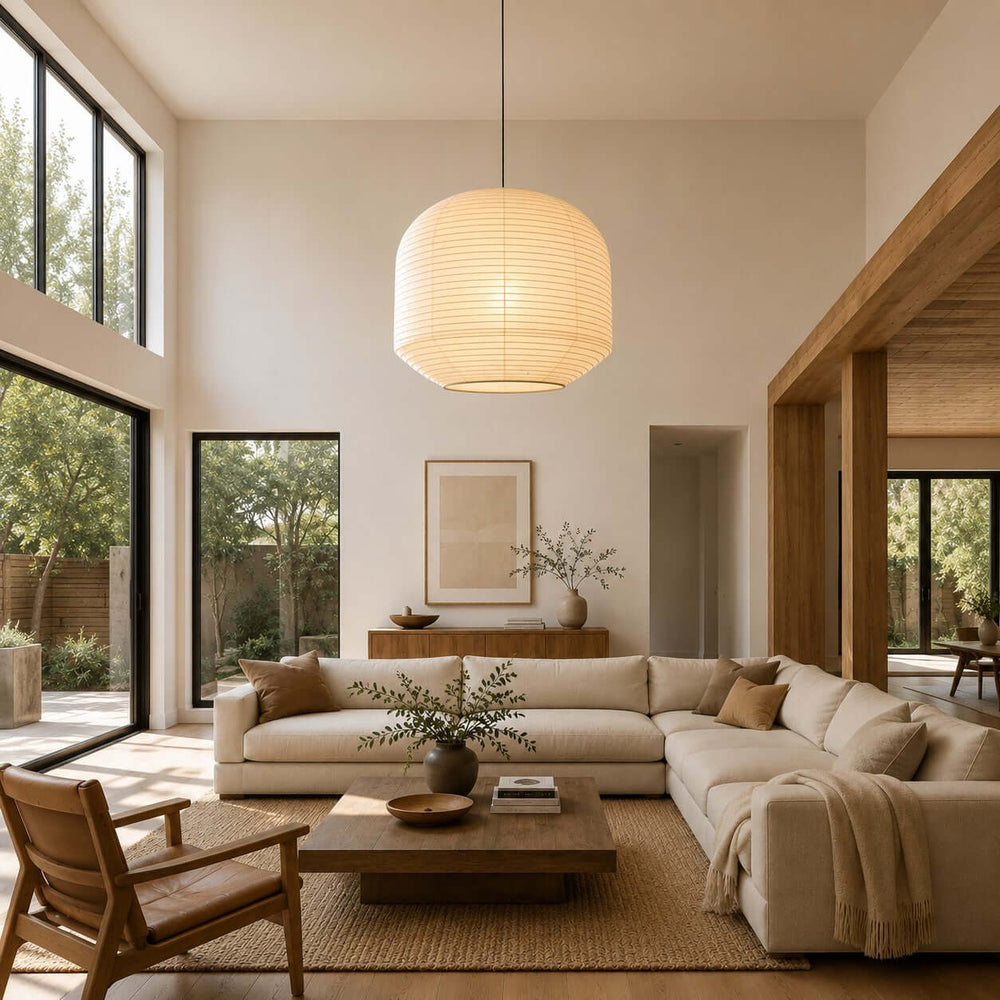 Noremi Pendant Light - Japanese Paper Pendant Light for Dining Table