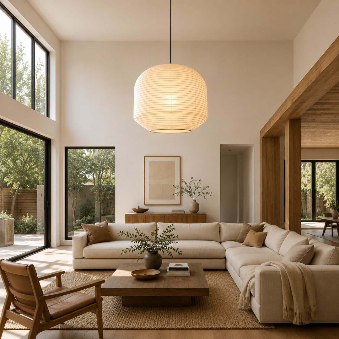 Noremi Pendant Light - Japanese Paper Pendant Light for Dining Table