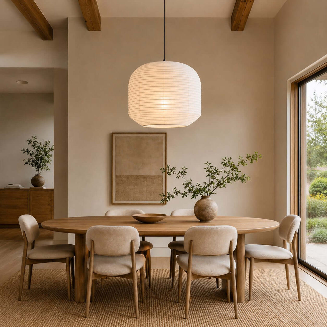 Noremi Pendant Light - Japanese Paper Pendant Light for Dining Table