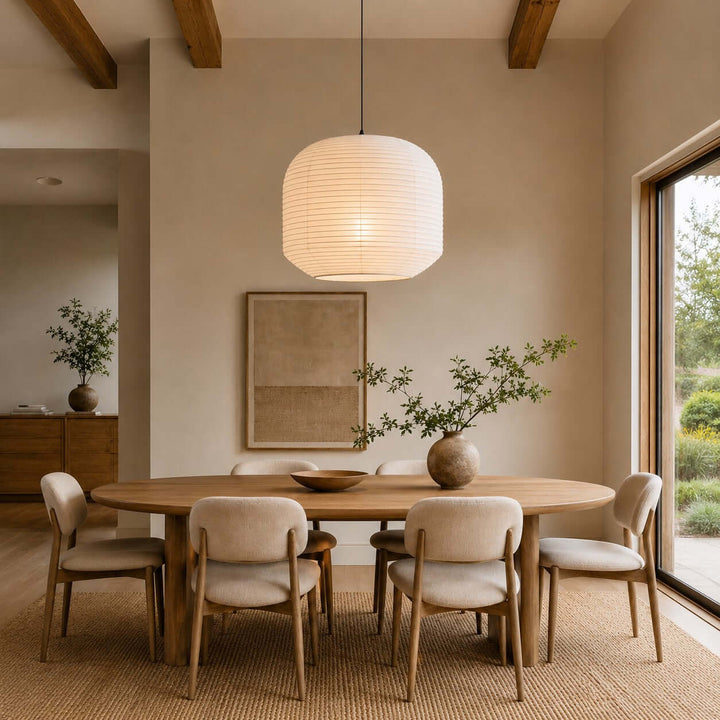 Noremi Pendant Light - Japanese Paper Pendant Light for Dining Table