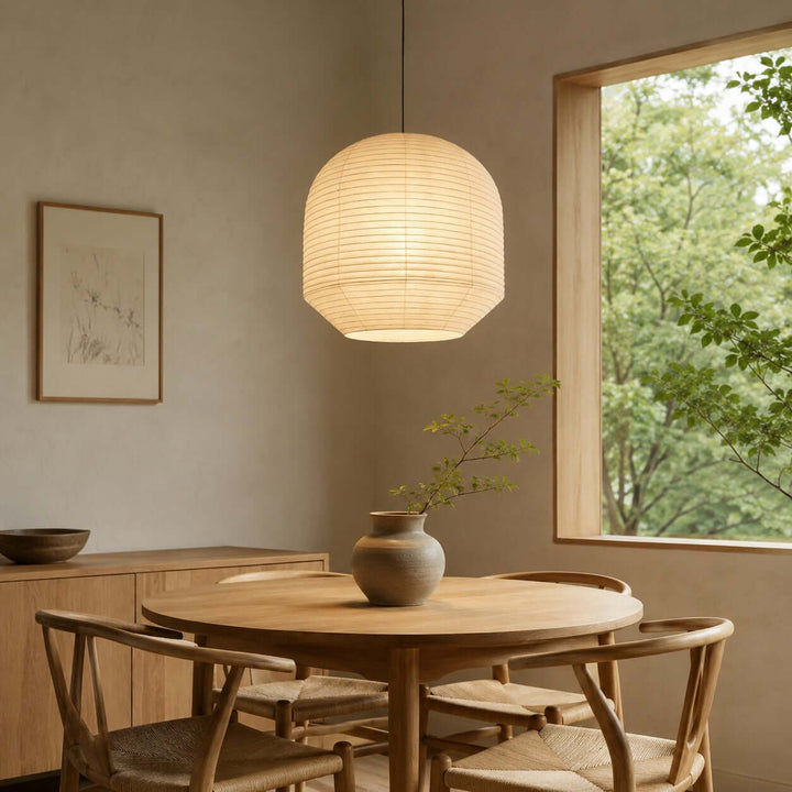 Noremi Pendant Light - Japanese Paper Pendant Light for Dining Table