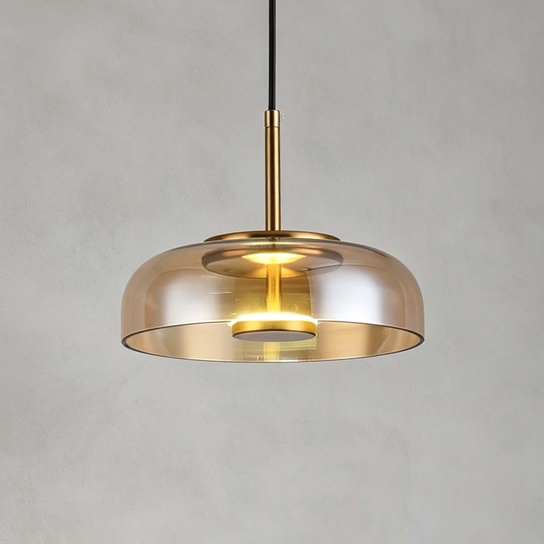 Noreva Contemporary Glass Shade Hanging Light Fixture