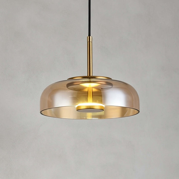 Noreva Contemporary Glass Shade Hanging Light Fixture