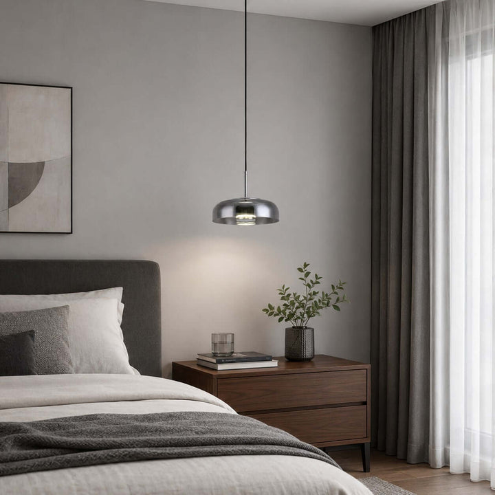 Noreva Contemporary Glass Shade Hanging Light Fixture
