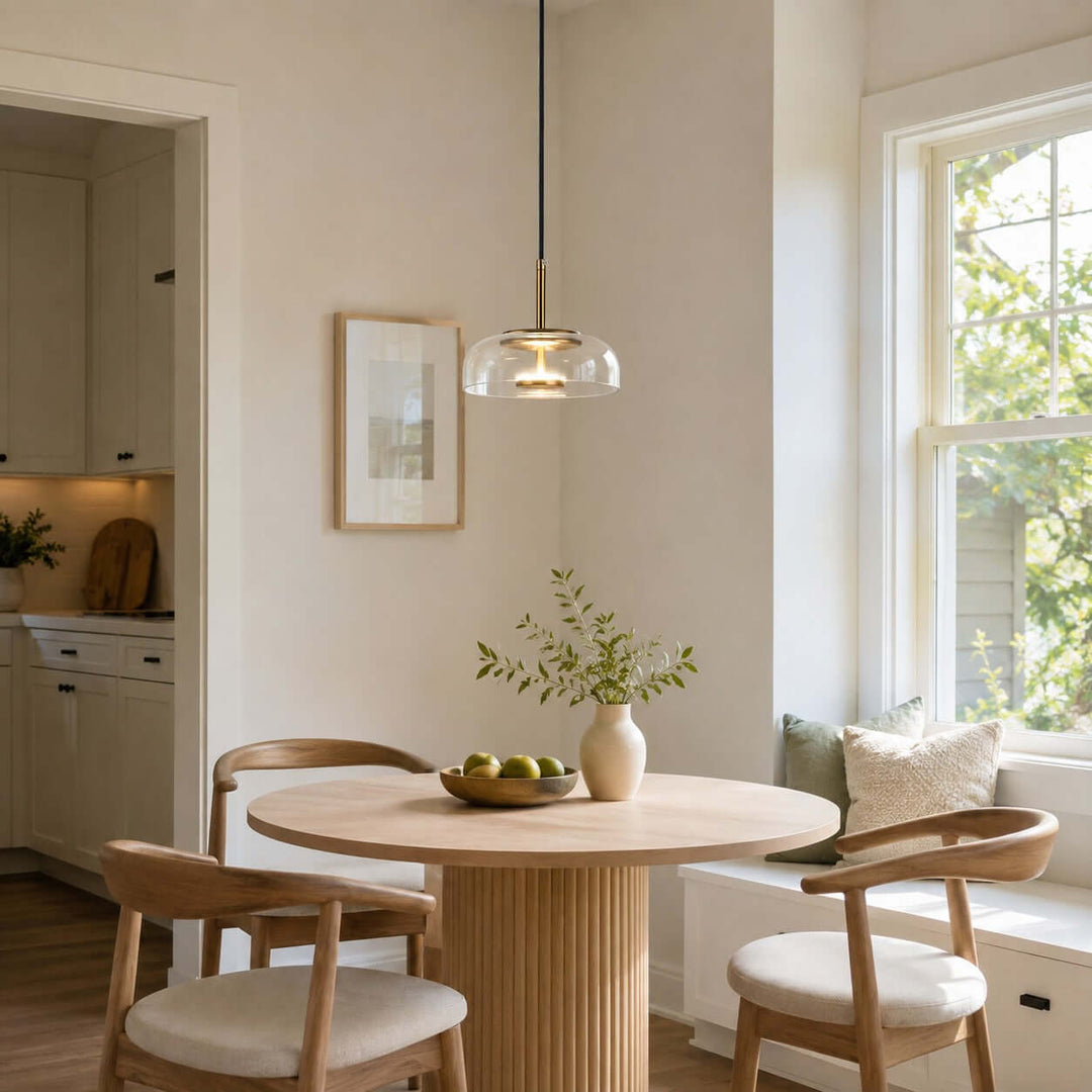 Noreva Contemporary Glass Shade Hanging Light Fixture