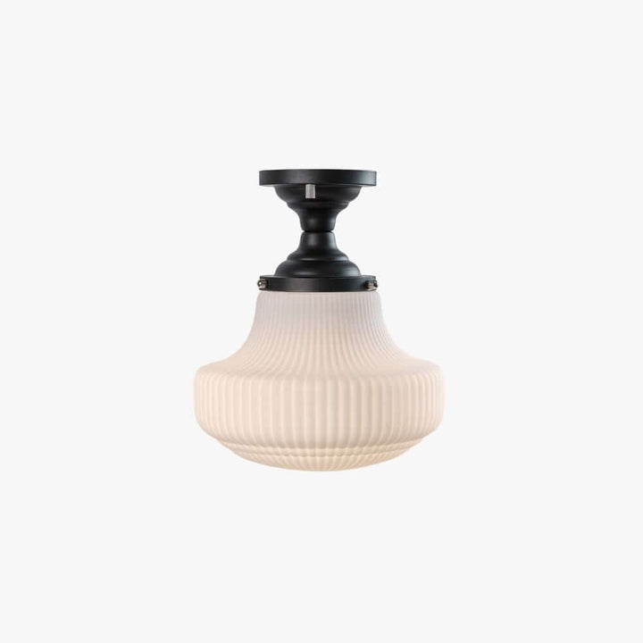 Norvella American Vintage Glass Hallway Flush Mount Ceiling Light | Vinlighting