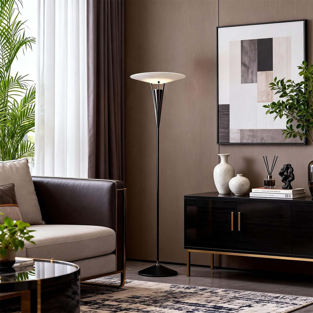 Noryx Floor Lamp – Scandinavian Glass Floor Lamp