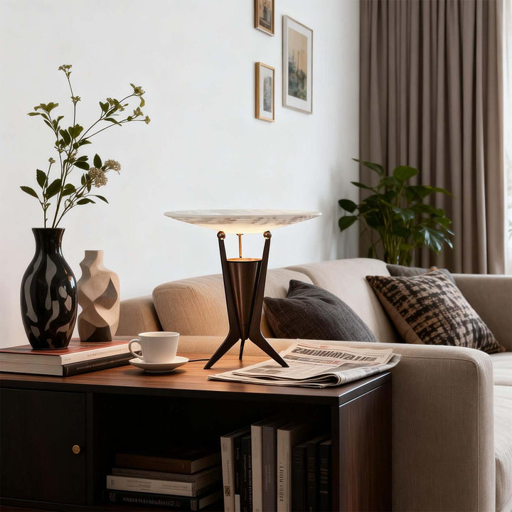 Noryx Table Lamp – Vintage Glass Bedroom Table Lamp