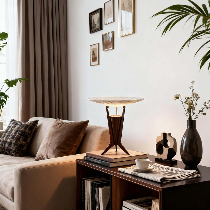 Noryx Table Lamp – Vintage Glass Bedroom Table Lamp