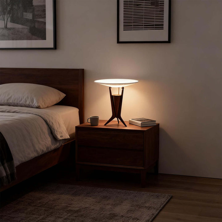 Noryx Table Lamp – Vintage Glass Bedroom Table Lamp