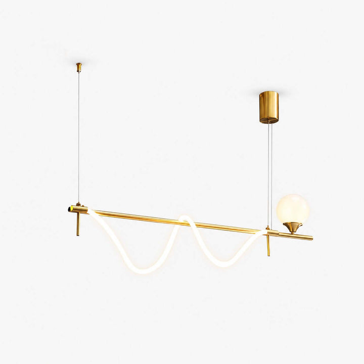 Novali Linear Chandelier - Creative Art Deco Gold Bar Light | Vinlighting