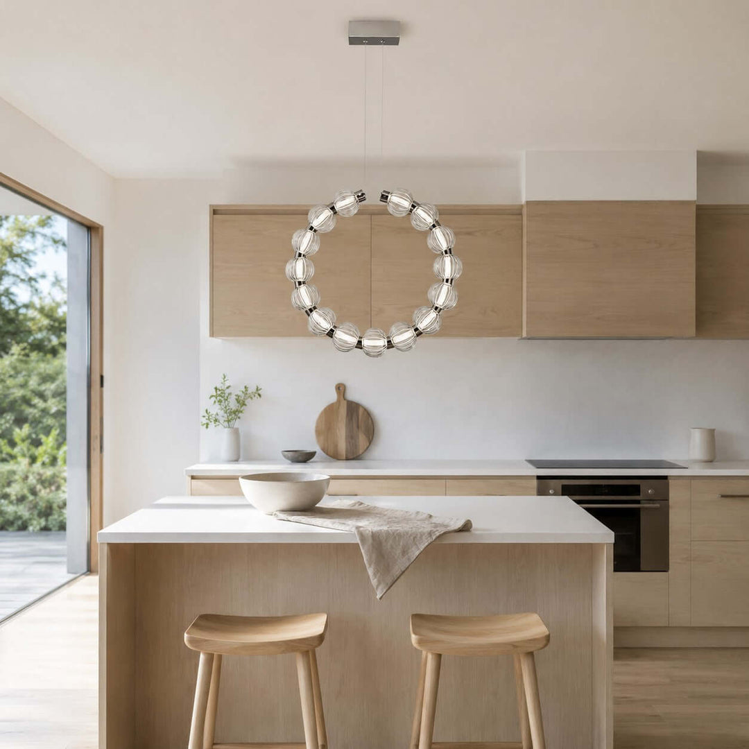 Novea Chandelier | Geometric Glass Globe Dining Room Light | Vinlighting